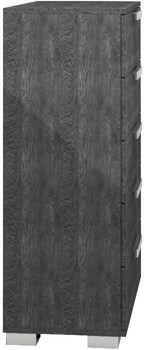Product photograph of Sarah Grey Birch Italian 5 Drawer Tall Chest With Vertical Handles from Choice Furniture Superstore.